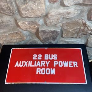 Antique Porcelain 1950s/ 60s European Bus Sign. 10x20